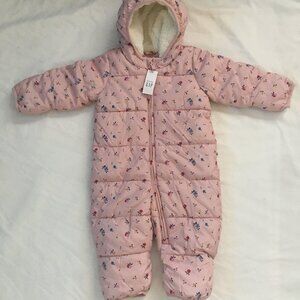 GAP Baby Girl's floral print snowsuit